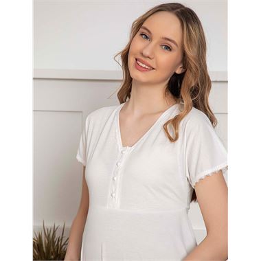 Limissi Hamile Lohusa Pijama Takımı Ekru Limissi Hamile Lohusa Pijama Takımı Ekru