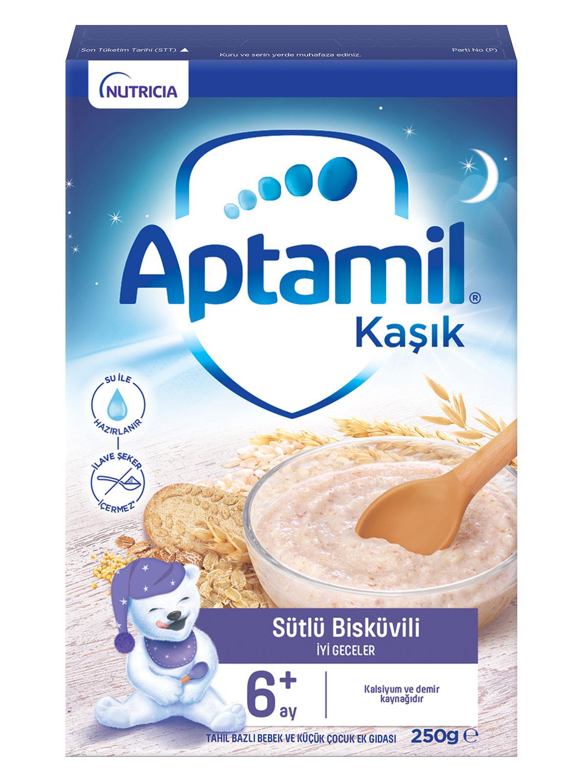 Aptamil Sütlü Bisküvili Tahıl Bazlı Kaşık Maması 250 g 6-36 Ay
