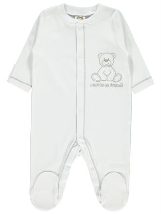 Civil Baby Bebek Penye Patikli Tulum 0-6 Ay Beyaz