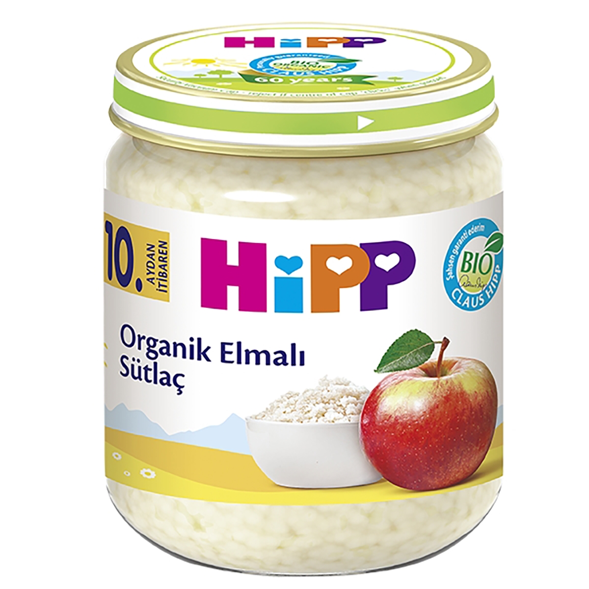 Hipp Organik Elmalı Sütlaç Kavanoz Mama 200 gr +10 Ay