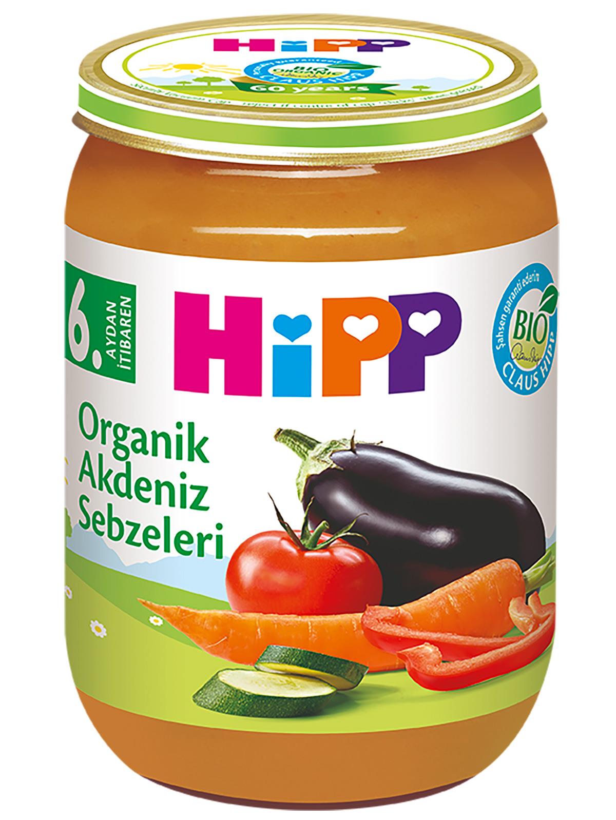 Hipp Organik Akdeniz Sebzeleri Kavanoz Mama 190 Gr +6 Ay