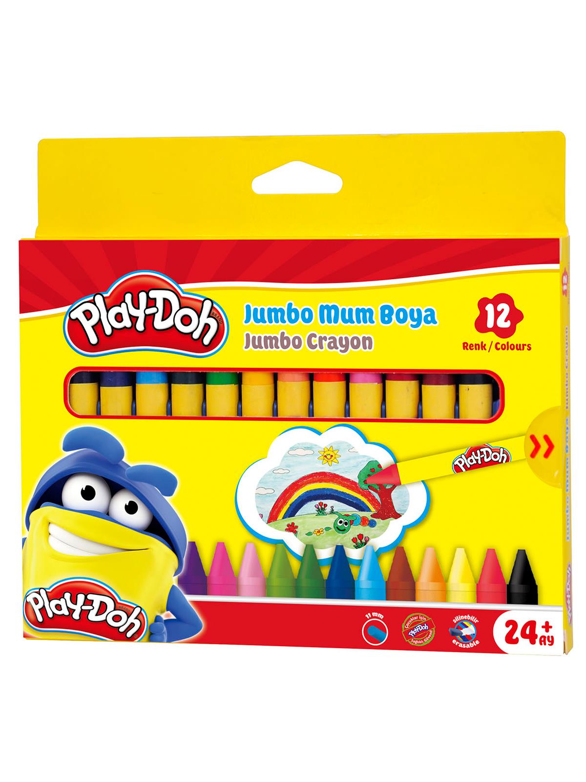 Play-Doh Silinebilir Jumbo Mum Boya 12 Renk