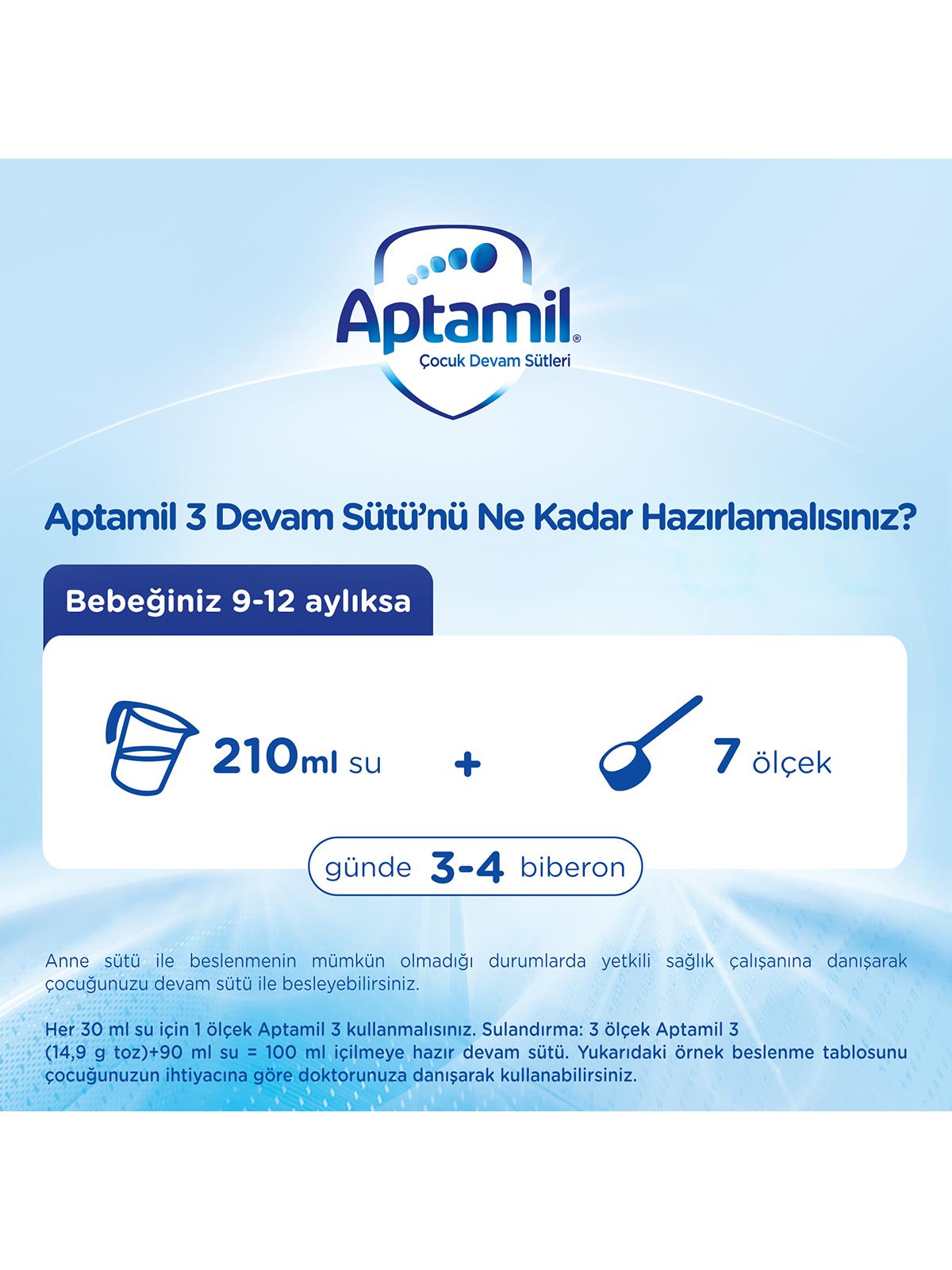 Aptamil 3 Devam Sütü 1200 g 9-12 Ay
