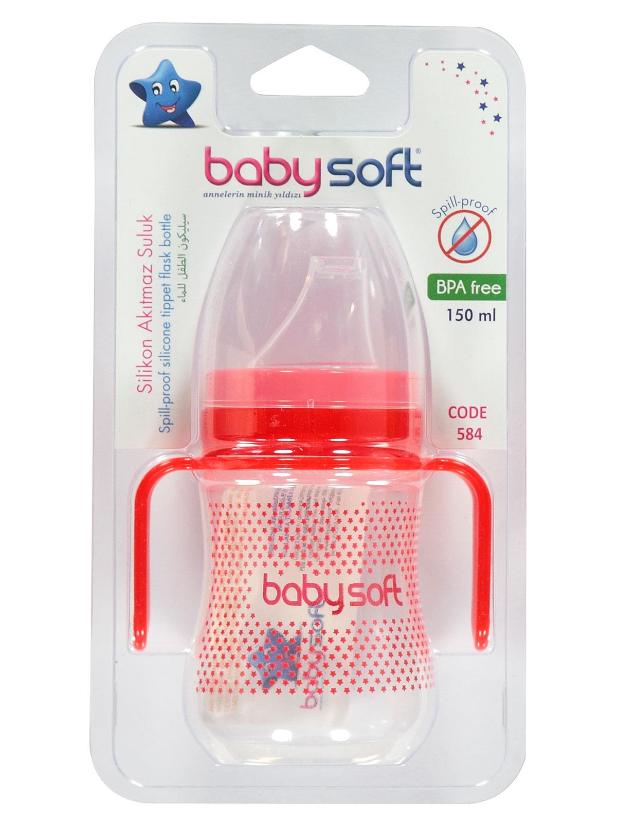 Baby Soft Silikon Akıtmaz Suluk 150 ml Kırmızı