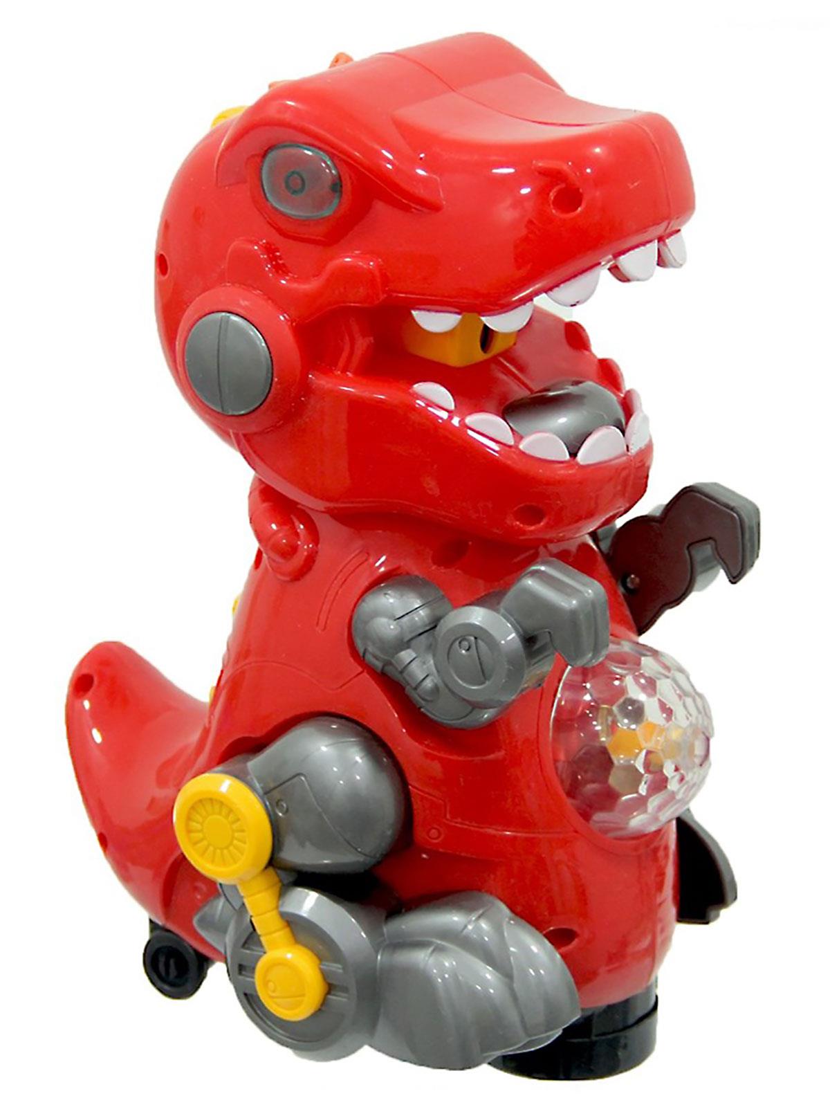 Birlik Oyuncak Pilli Işıklı Duman Püskürten Robot Trex Kırmızı