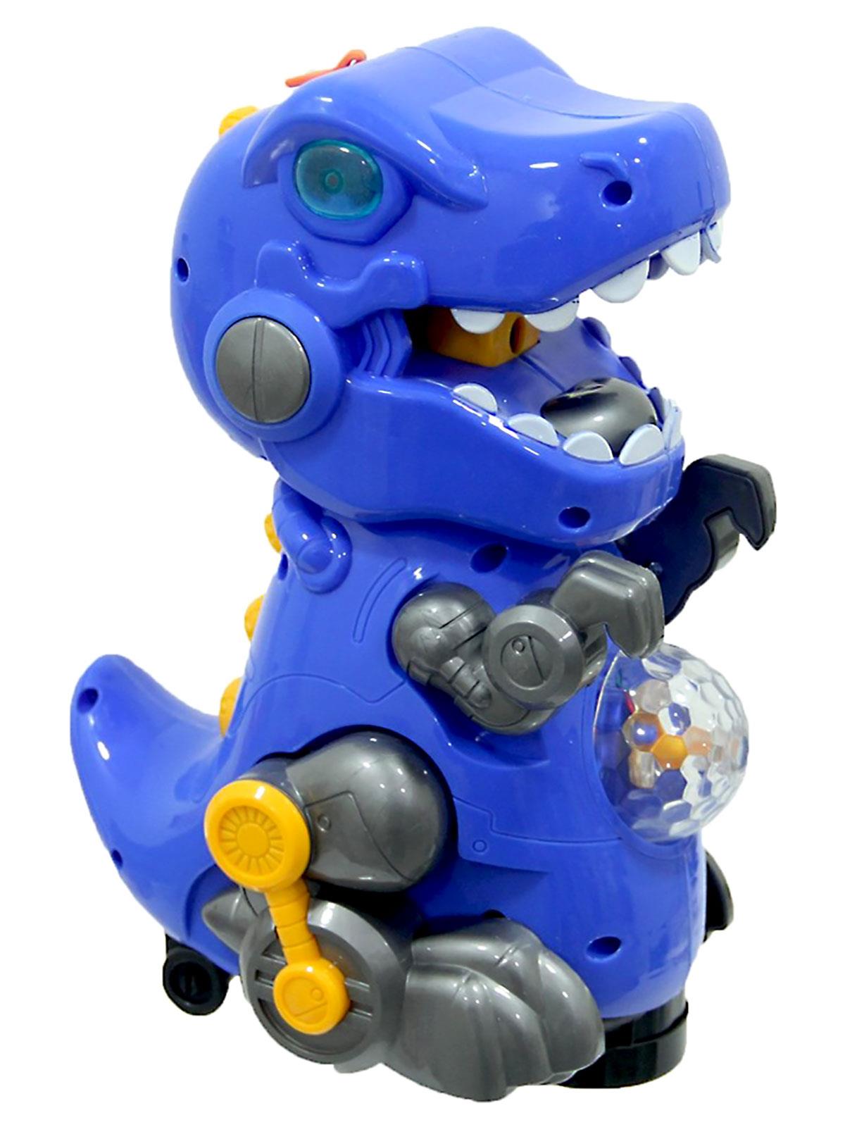 Birlik Oyuncak Pilli Işıklı Duman Püskürten Robot Trex Mavi