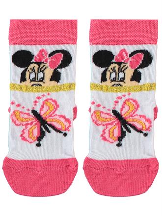 Minnie Mouse Kız Çocuk Patik Çorap 2-9 Yaş Beyaz