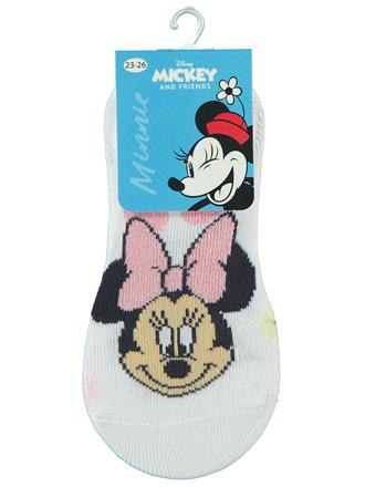 Minnie Mouse Kız Çocuk Patik Çorap 5-11 Yaş Beyaz