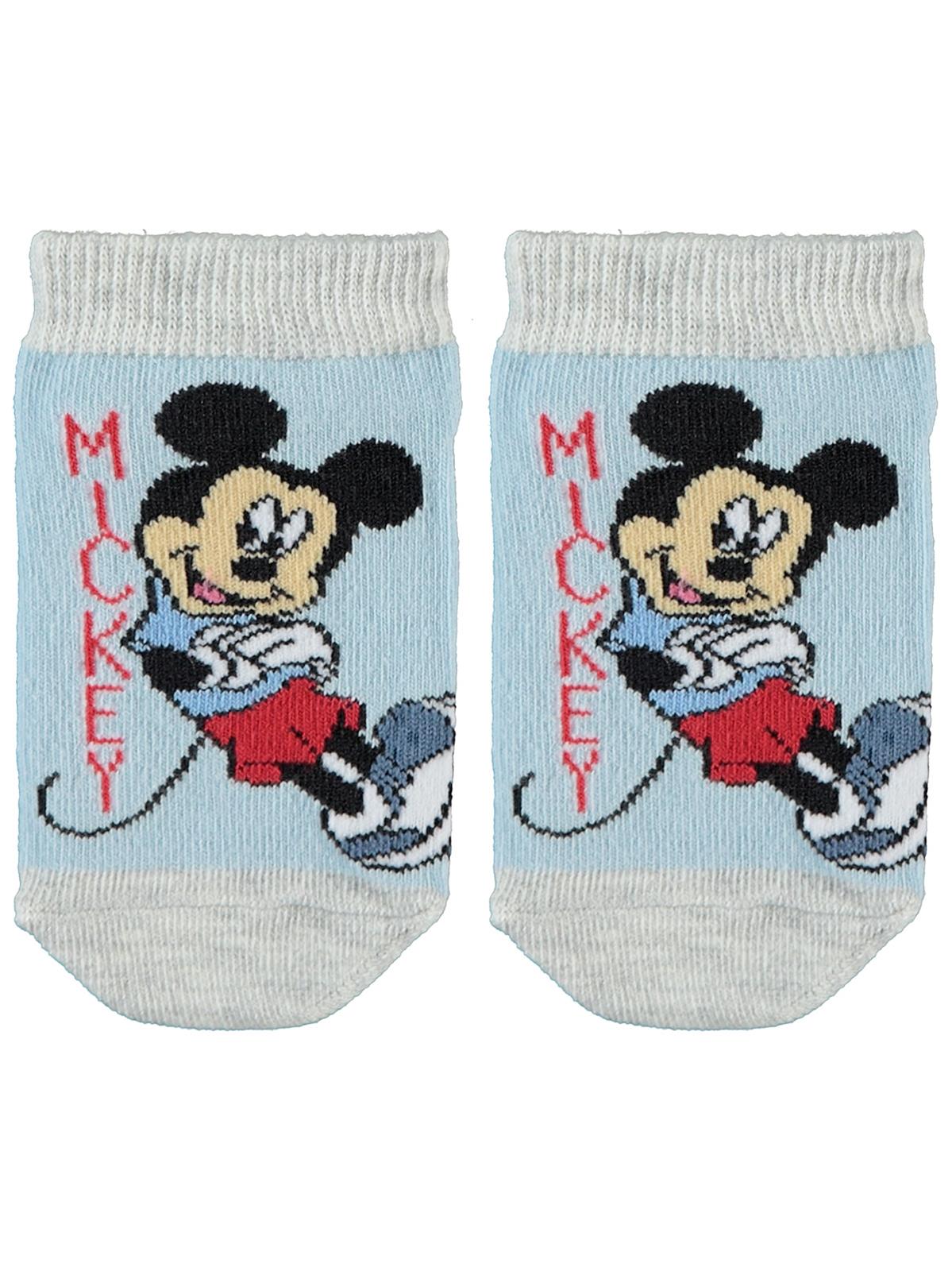 Mickey Mouse Erkek Çocuk Patik Çorap 2-9 Yaş Mavi