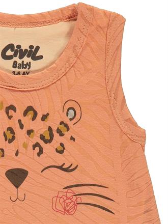 Civil Baby Kız Bebek Elbise 3-12 Ay Kiremit