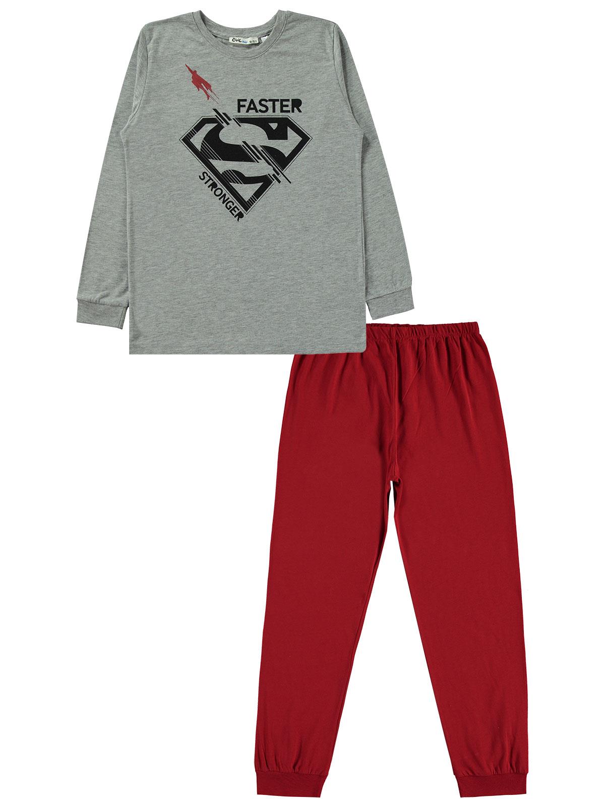Superman Erkek Çocuk Pijama Takımı 10-13 Yaş Grimelanj