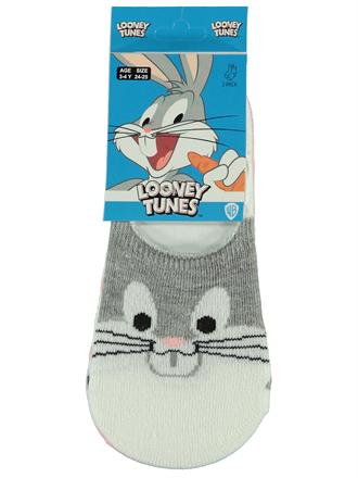 Bugs Bunny Kız Çocuk 2'li Babet Çorap 3-11 Yaş Gri