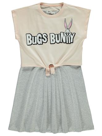 Bugs Bunny Kız Çocuk Elbise 10-13 Yaş Açık Somon