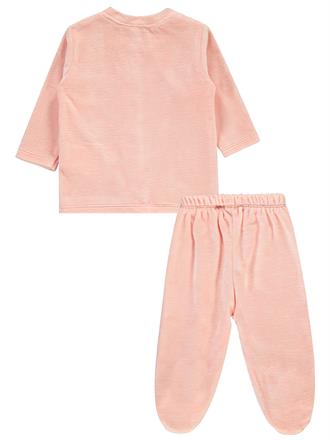 Civil Baby Kız Bebek Pijama Takımı 3-9 Ay Pudra
