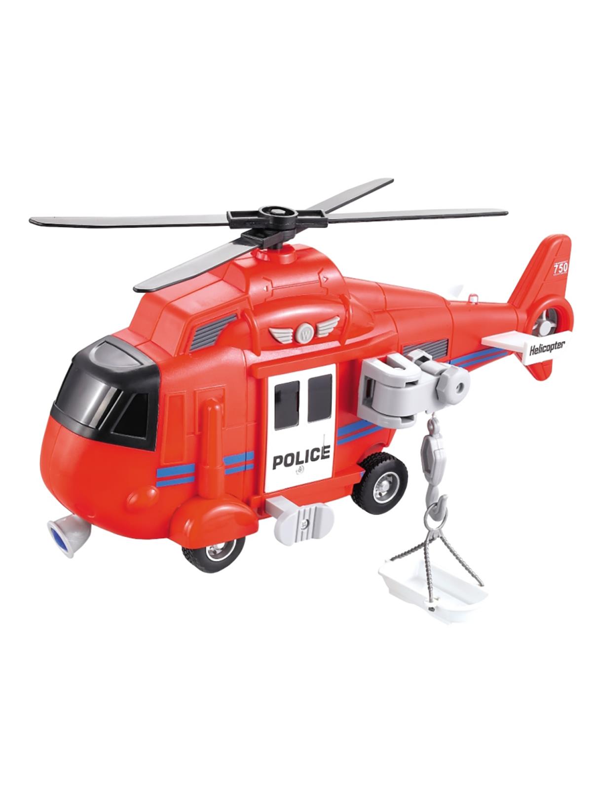 Vardem Sürtmeli Sesli Işıklı Helikopter Kırmızı