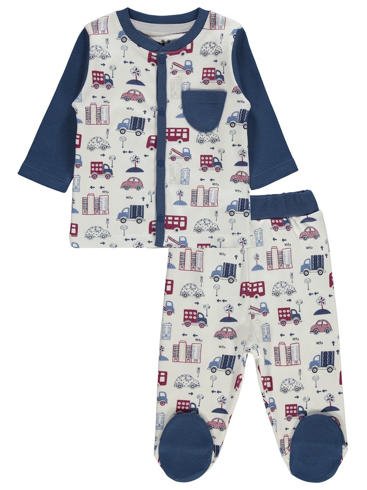 Civil Baby Erkek Bebek Pijama Takımı 0-6 Ay İndigo