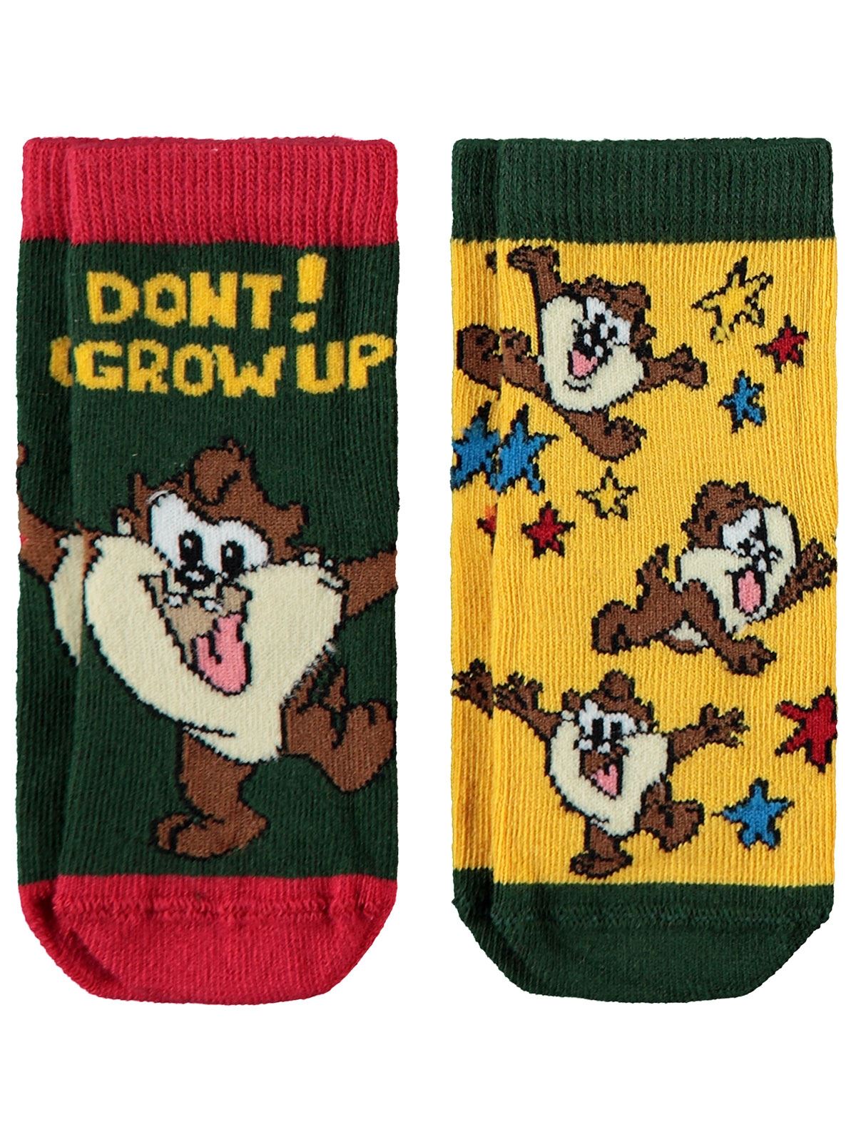 Looney Tunes Erkek Bebek 2'li Çorap Set 0-24 Ay Yeşil