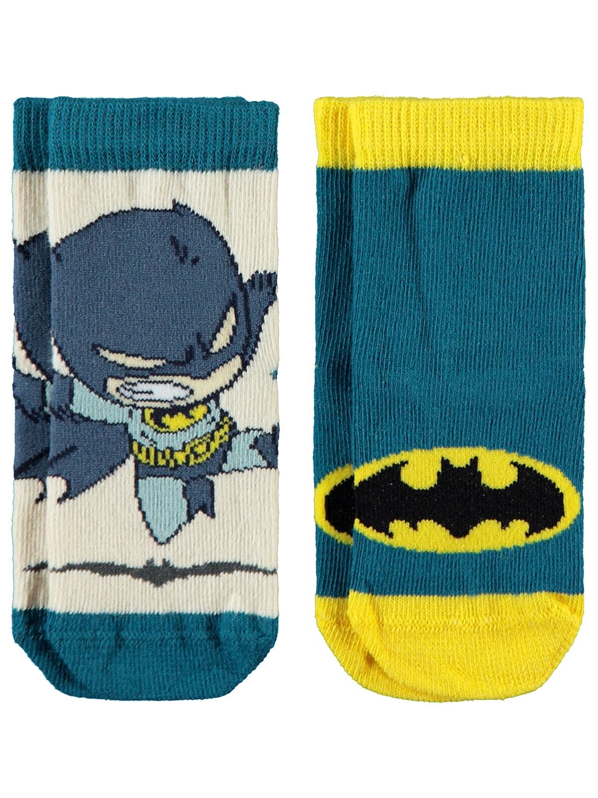 Batman Erkek Bebek 2'li Çorap Set 0-24 Ay Petrol
