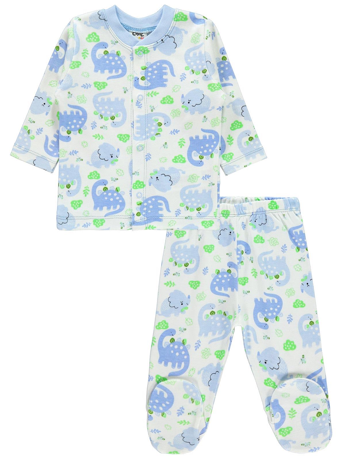 Civil Baby Erkek Bebek Pijama Takımı1-6 Ay Mavi