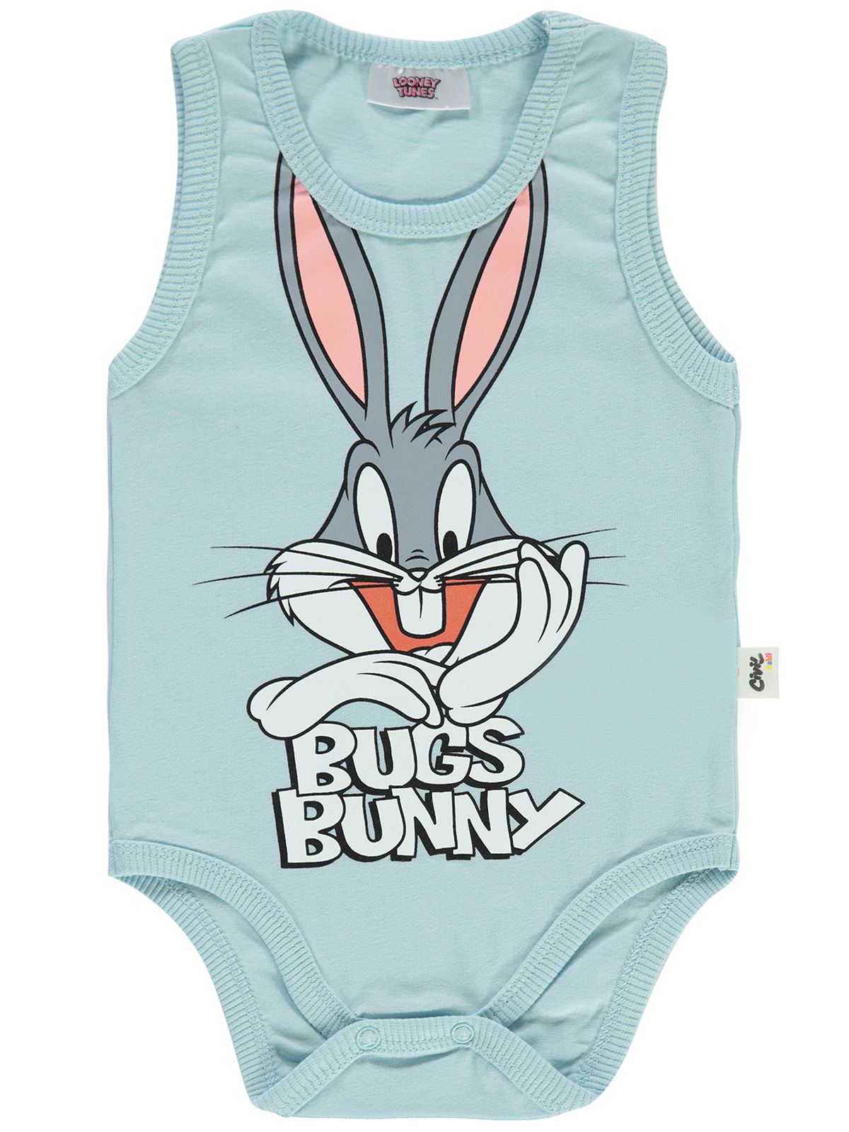 Bugs Bunny Bebek Çıtçıtlı Badi 1-18 Ay Mavi