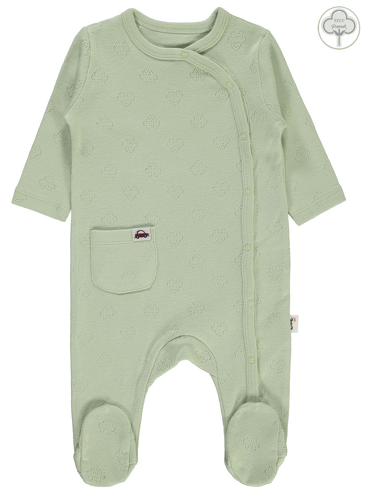 Civil Baby Erkek Bebek Patikli Tulum 1-6 Çağla Yeşili