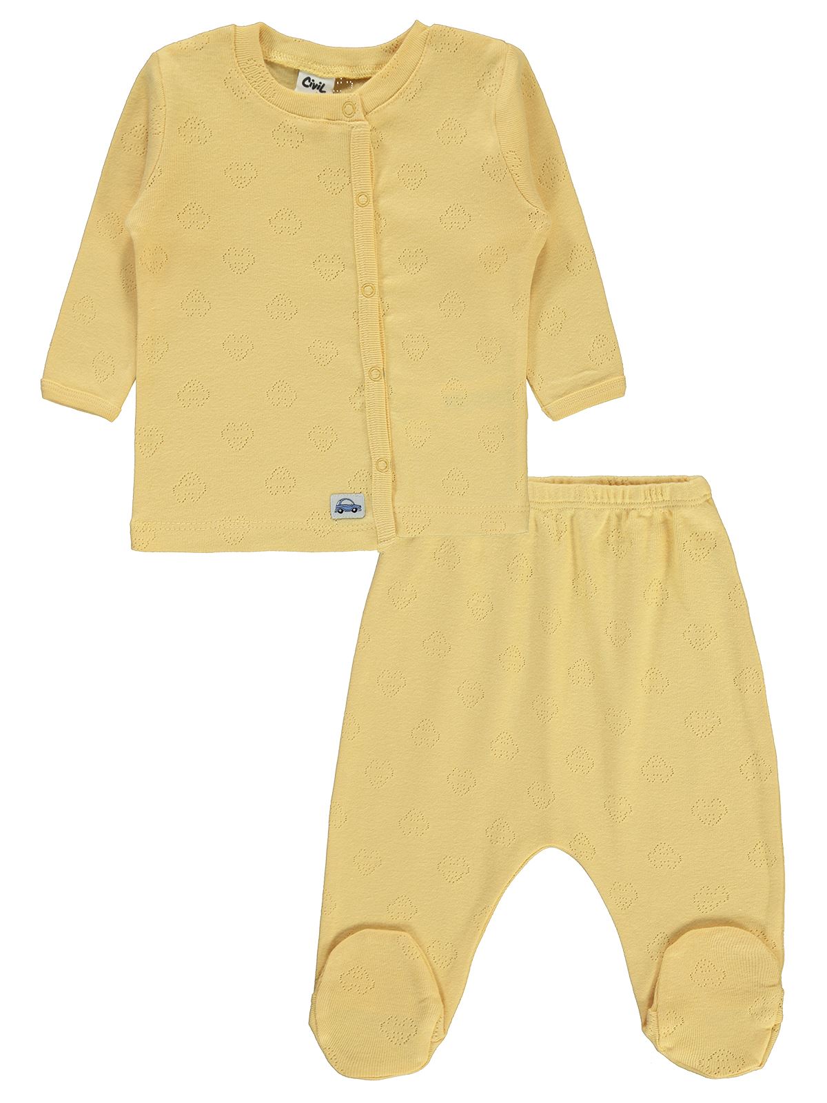 Civil Baby Erkek Bebek Pijama Takımı 1-9 Ay Sarı
