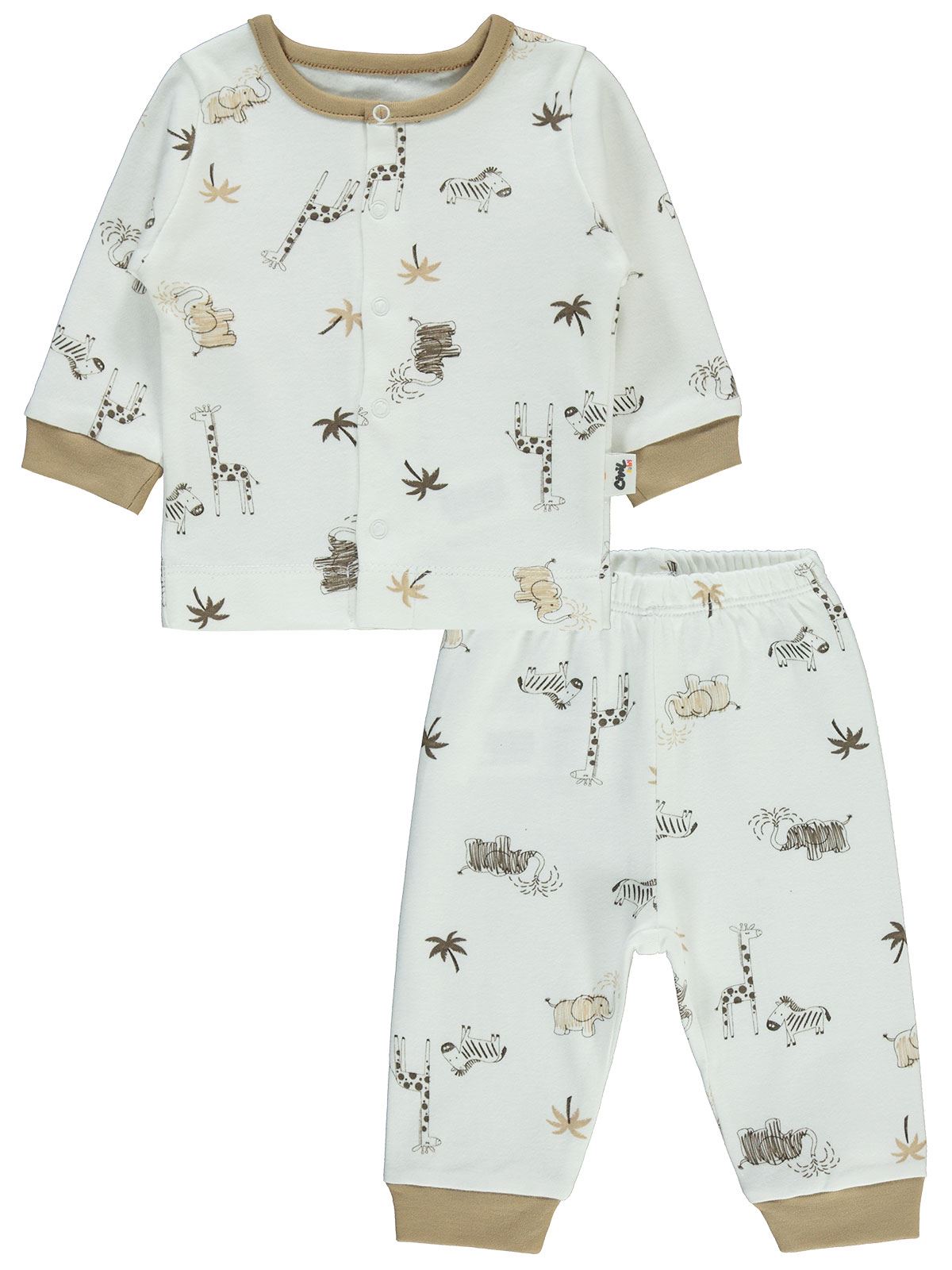 Civil Baby Erkek Bebek Pijama Takımı 1-3 Ay Kahverengi