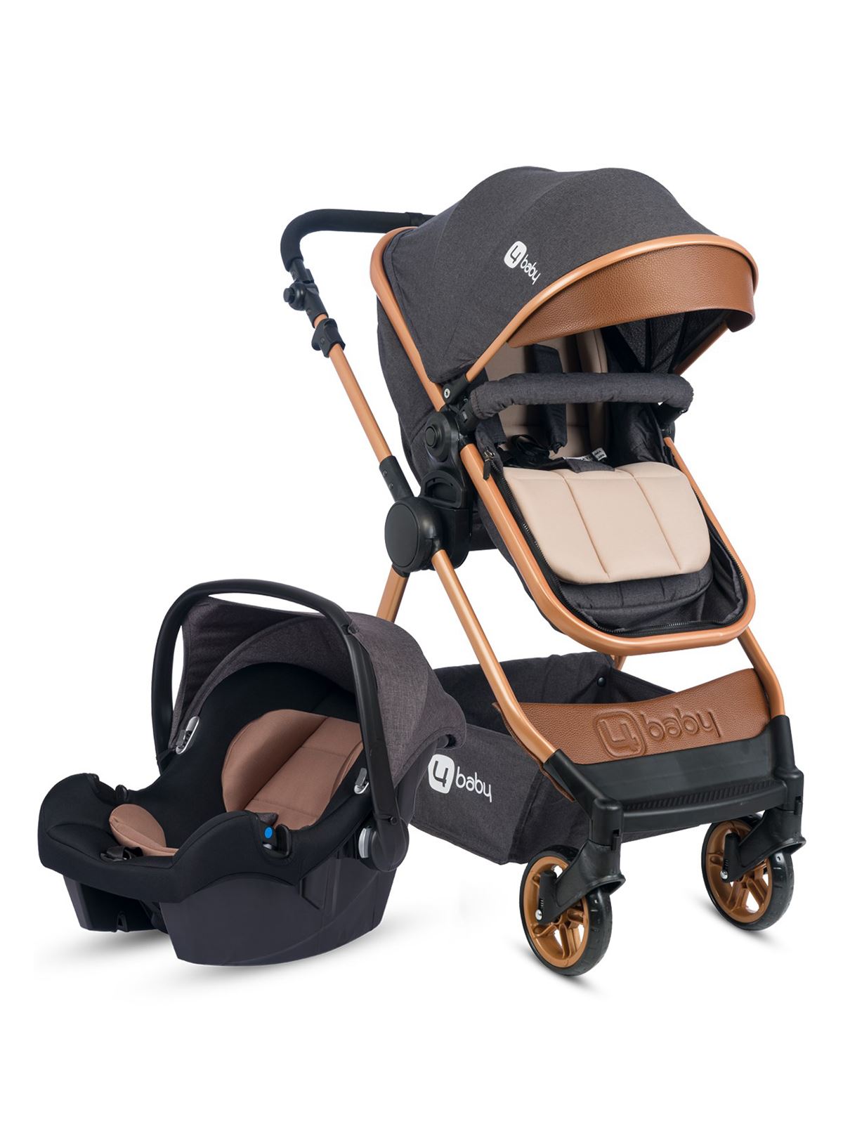 4 Baby Comfort X Plus Gold Travel Sistem Bebek Arabası Antrasit
