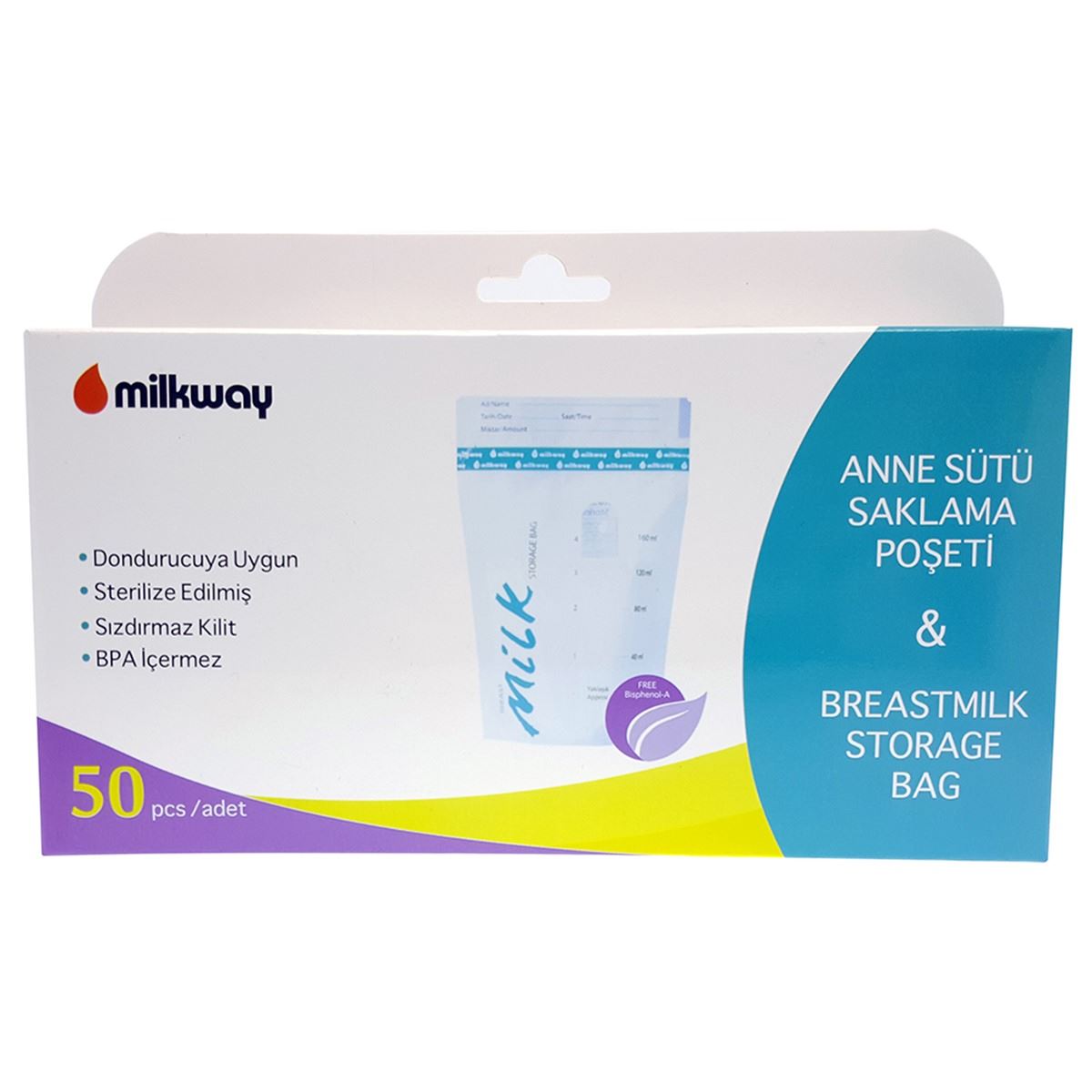 Milkway Anne Sütü Saklama Poşeti 40+10’lu