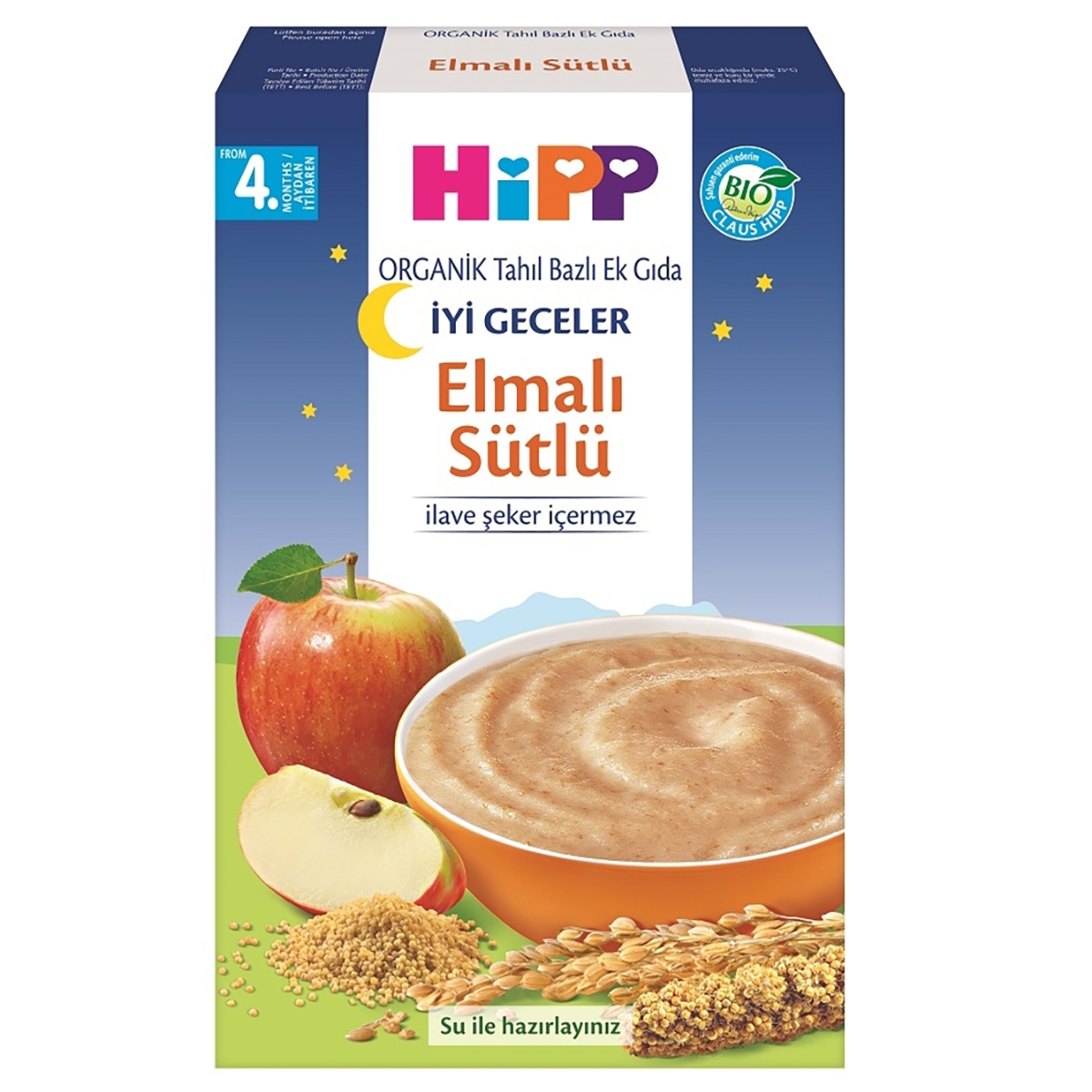Hipp Organik Elmalı Sütlü Ek Gıda 250 gr
