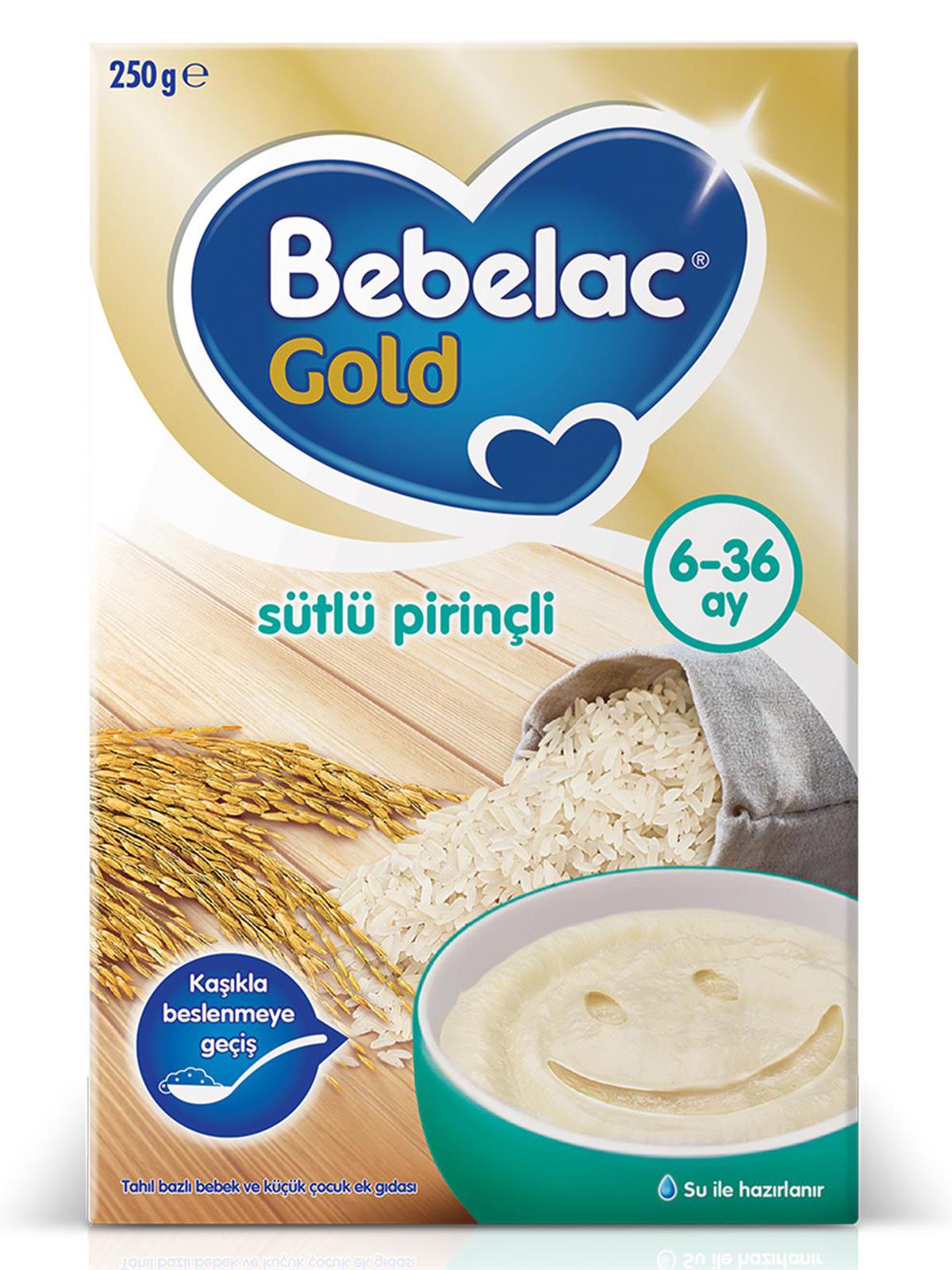 Bebelac Gold Sütlü Pirinçli Tahıl Bazlı Kaşık Maması 250 g 6-36 Ay 