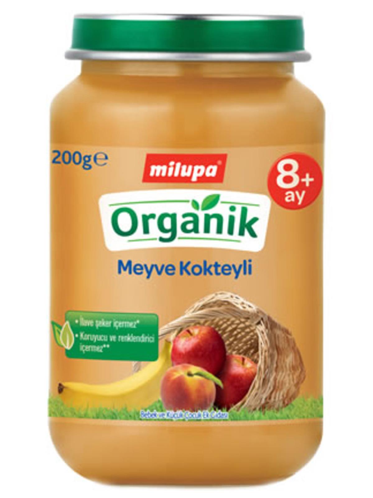 Milupa Organik Meyve Kokteyli Kavanoz 200 g 8+ Ay