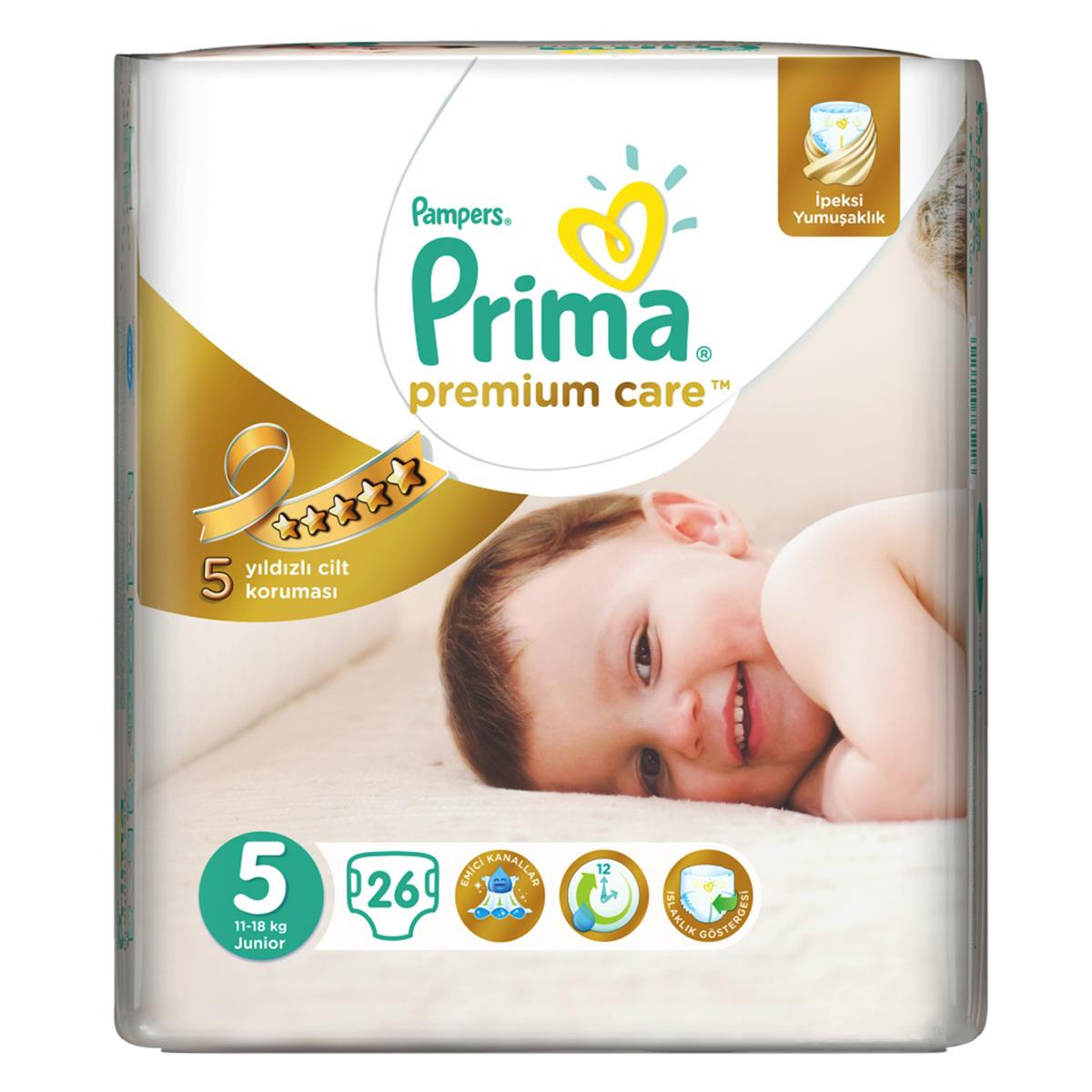 Prima Bebek Bezi Premium Care 5 Beden 11-18 kg Junior 26'lı