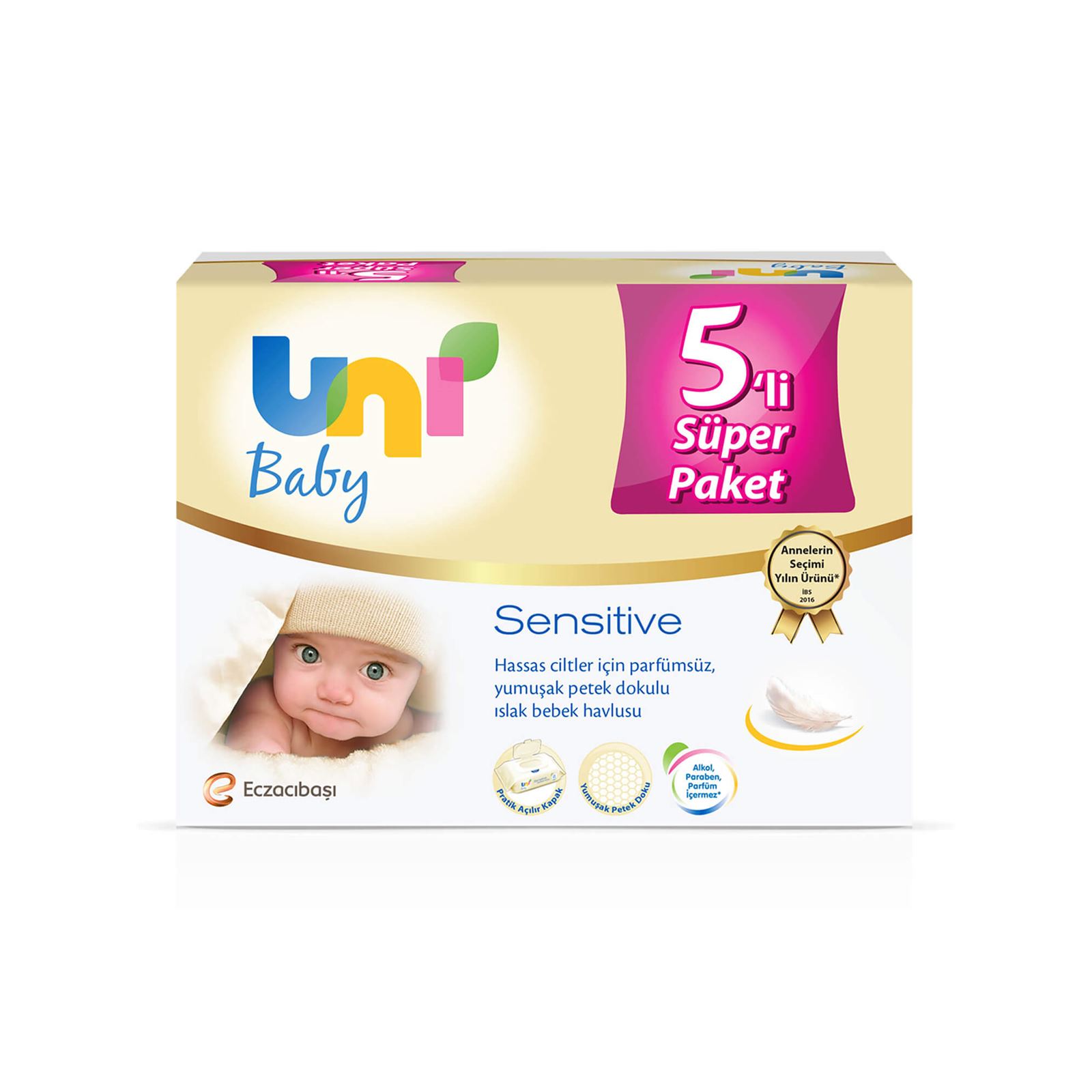 Uni Baby Sensitive Islak Havlu 5'li Süper Paket