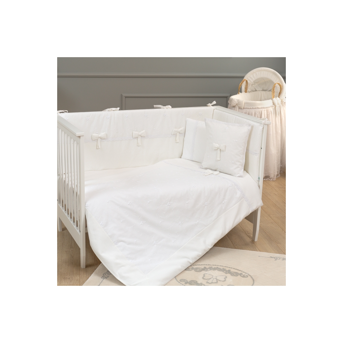 Funna Baby Premium Baby Uyku Seti 8 Parça 70x130 cm Beyaz