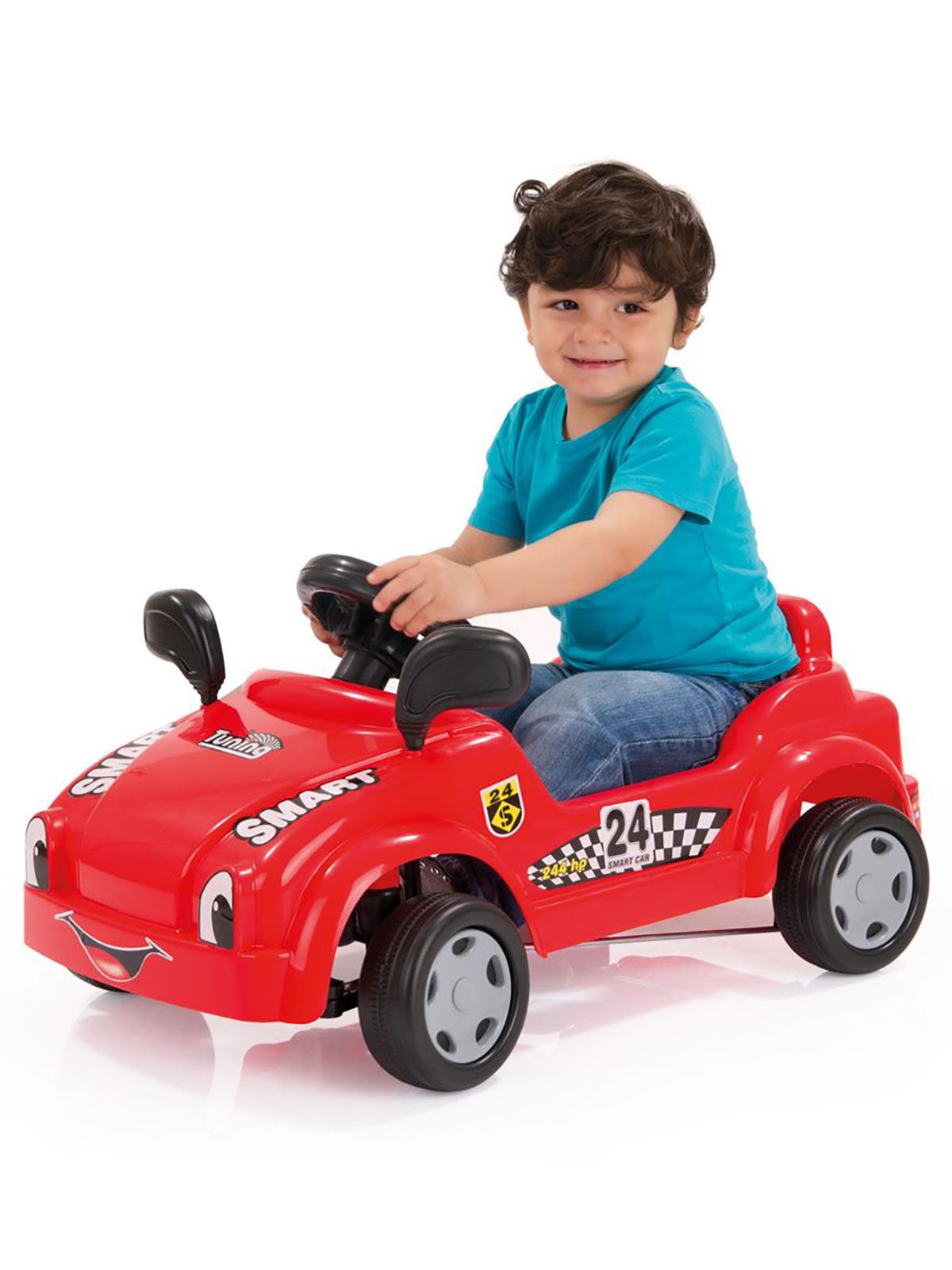 Dolu Smart Oto Pedallı Çocuk Arabası Kırmızı