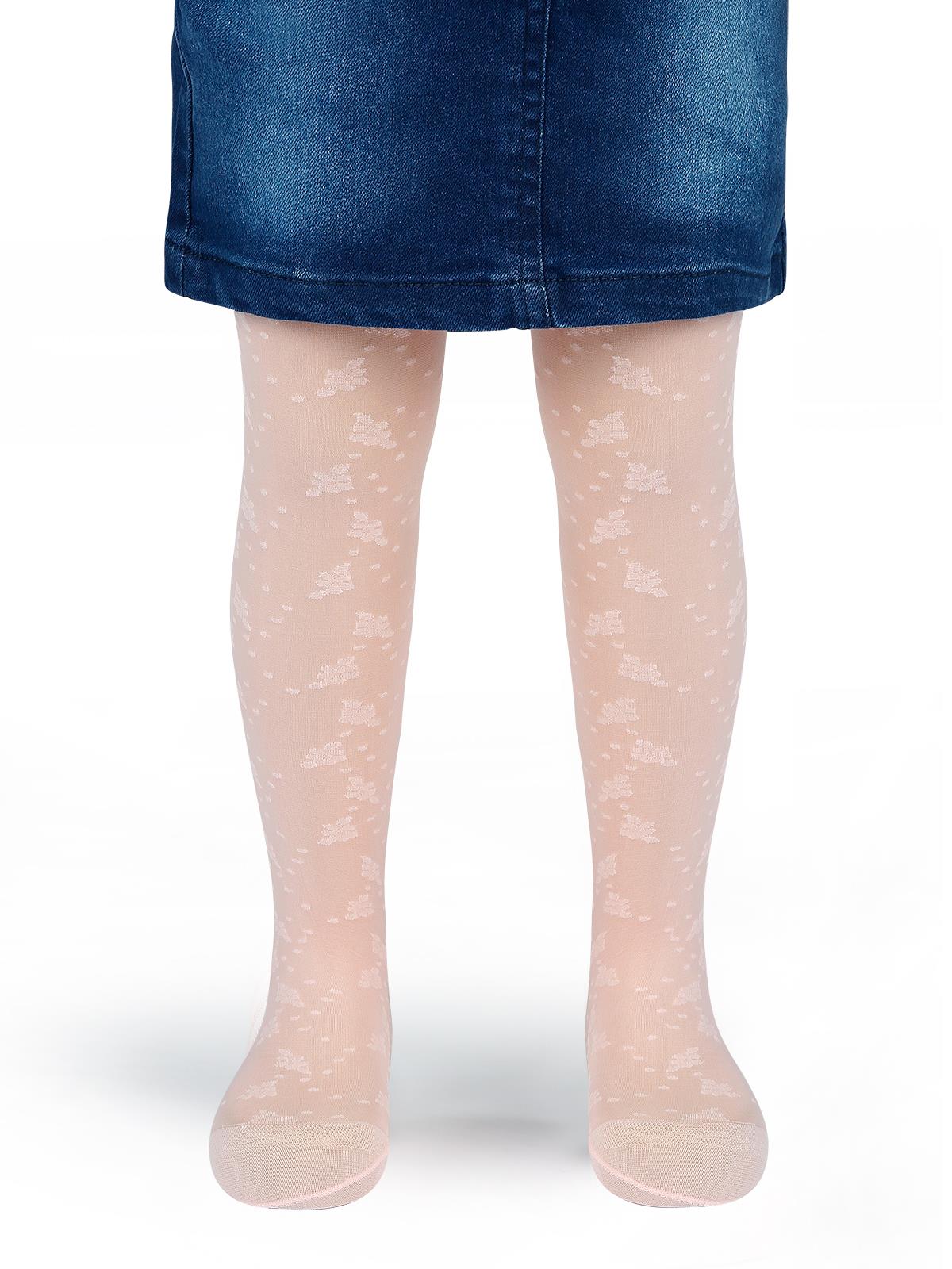 Bella Calze Kız Çocuk Külotlu Çorap 2-11 Yaş Pudra Pembe