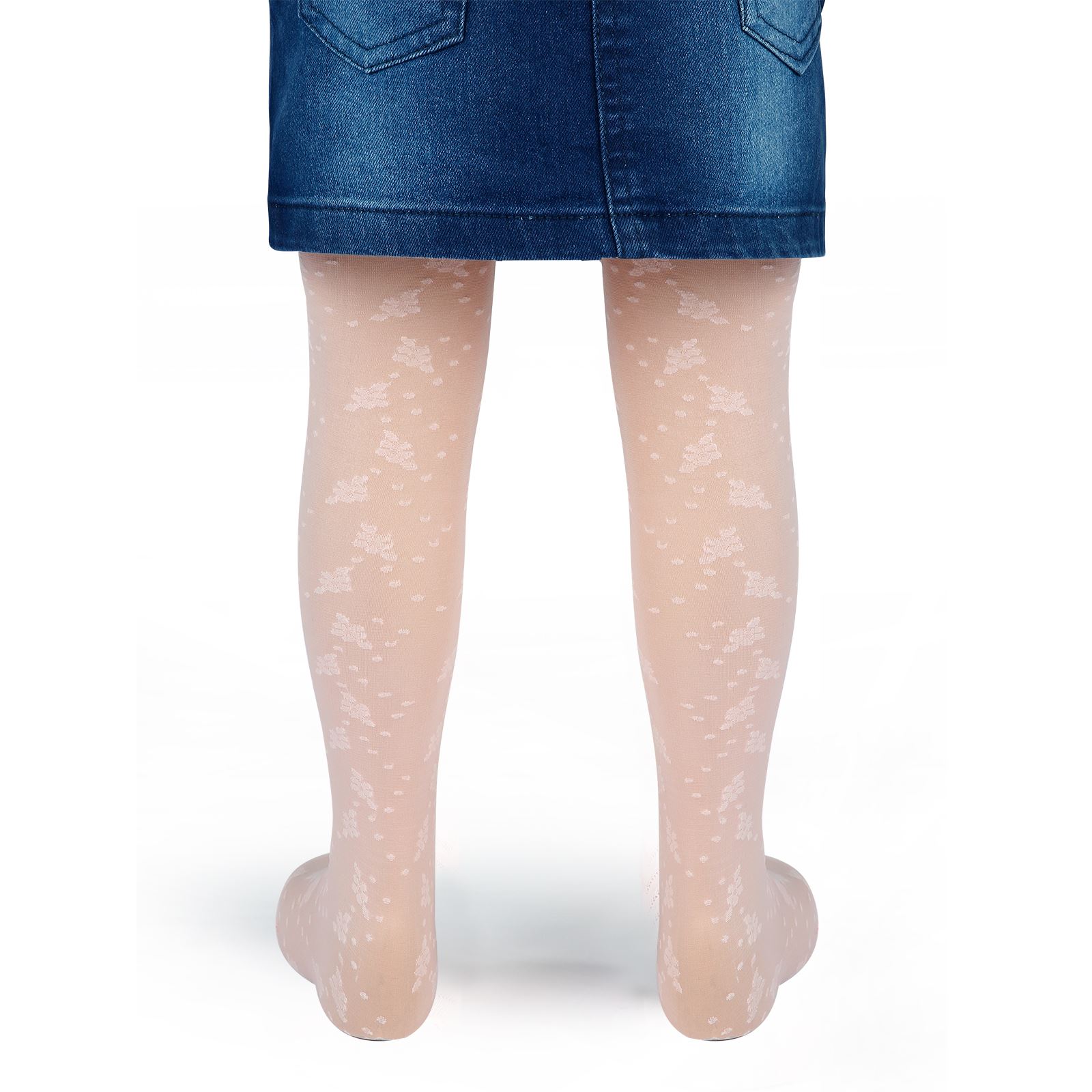 Bella Calze Kız Çocuk Külotlu Çorap 2-11 Yaş Pudra Pembe