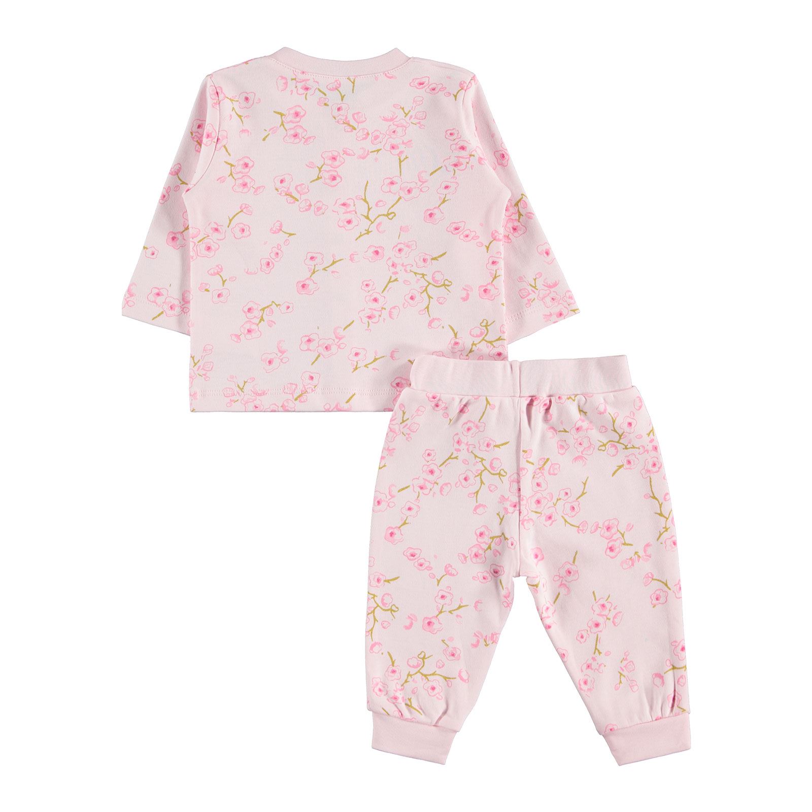 Kujju Kız Bebek Penye Pijama Takımı 3-18 Ay Pembe