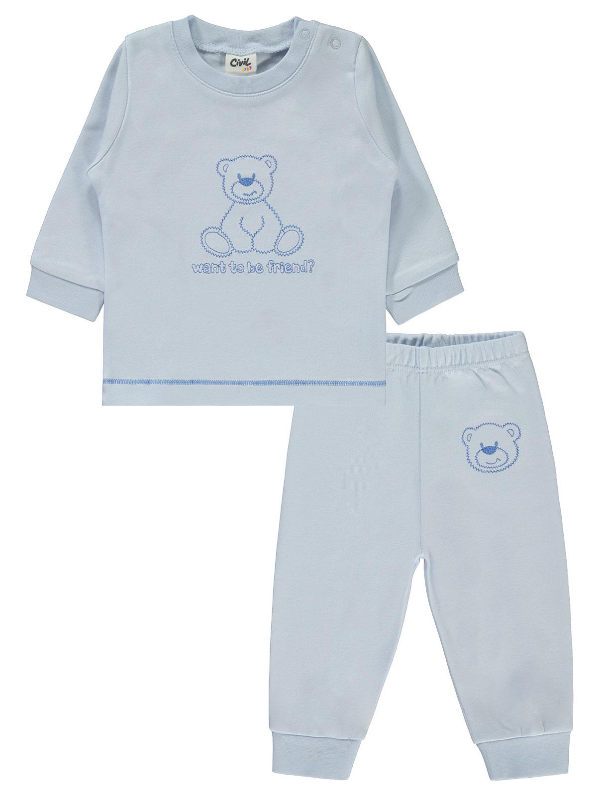 Civil Baby Bebek Pijama Takımı 3-18 Ay Mavi