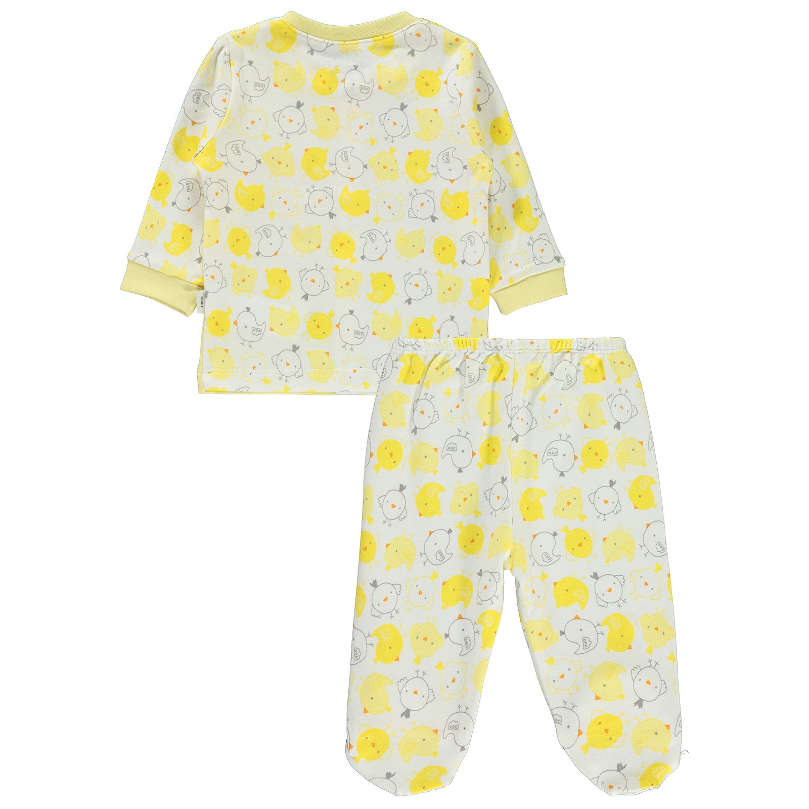 Civil Baby Bebek Penye Pijama Takımı 3-6 Ay Sarı