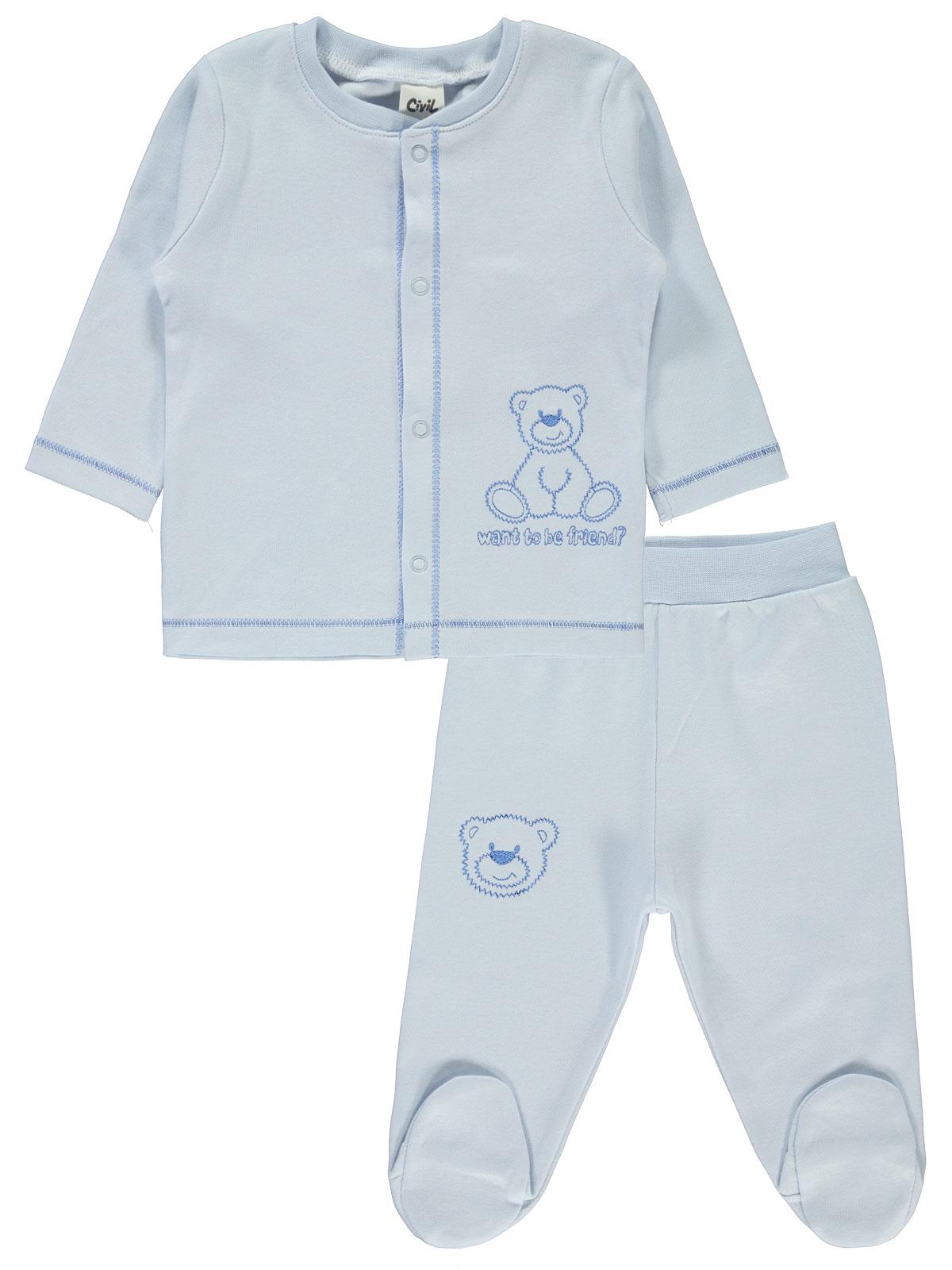 Civil Baby Bebek Pijama Takımı 3-6 Ay Mavi