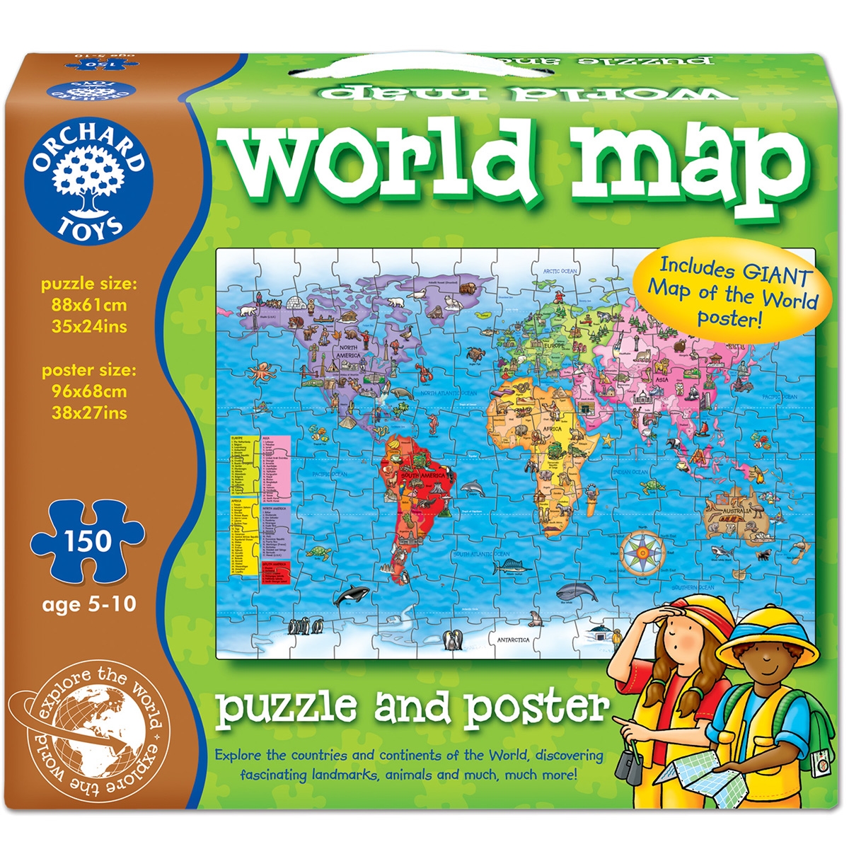 Orchard Toys 280 Dünya Haritası 5-10 Yaş