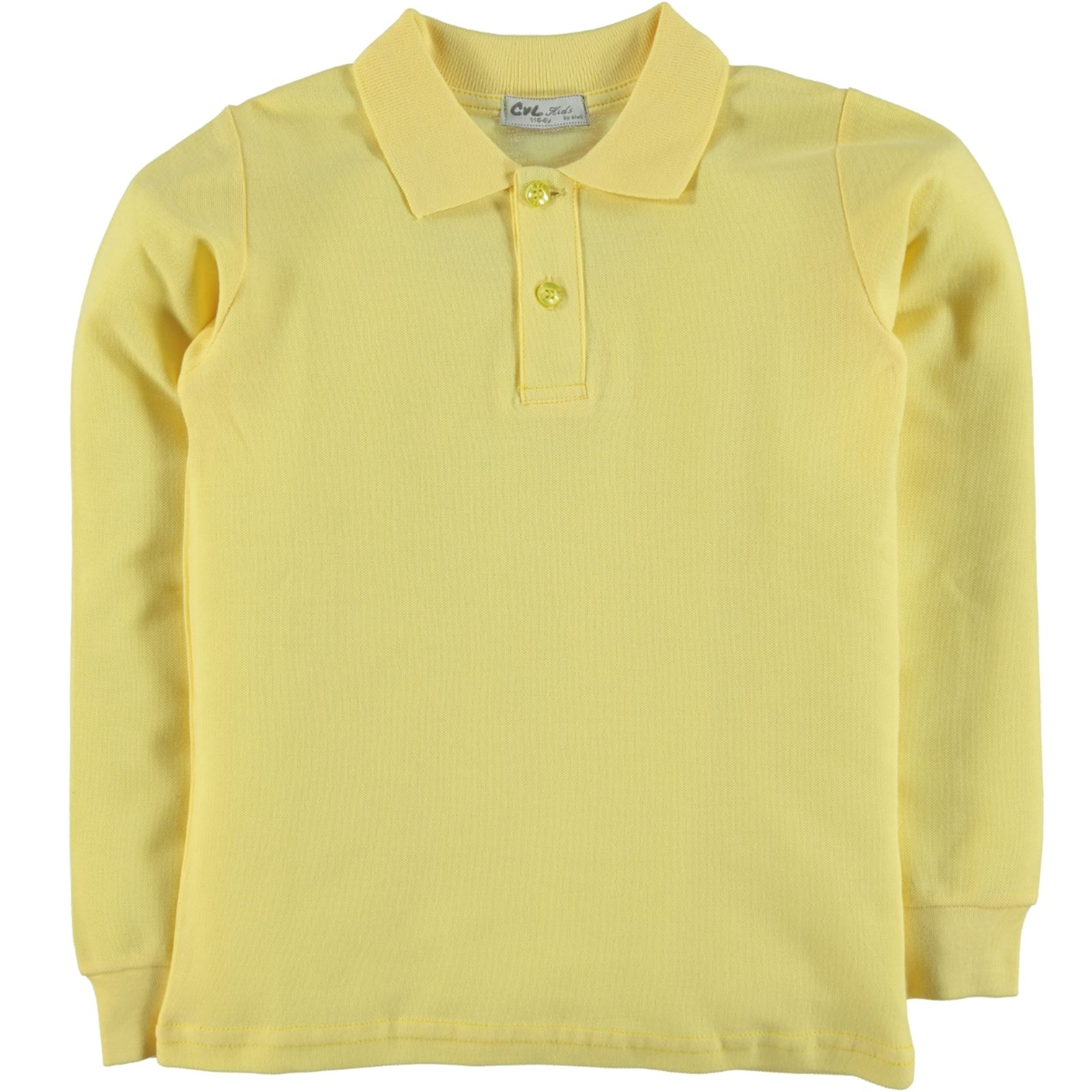 Cvl Polo Yaka Lakost Sweatshirt 6-9 Yaş Sarı
