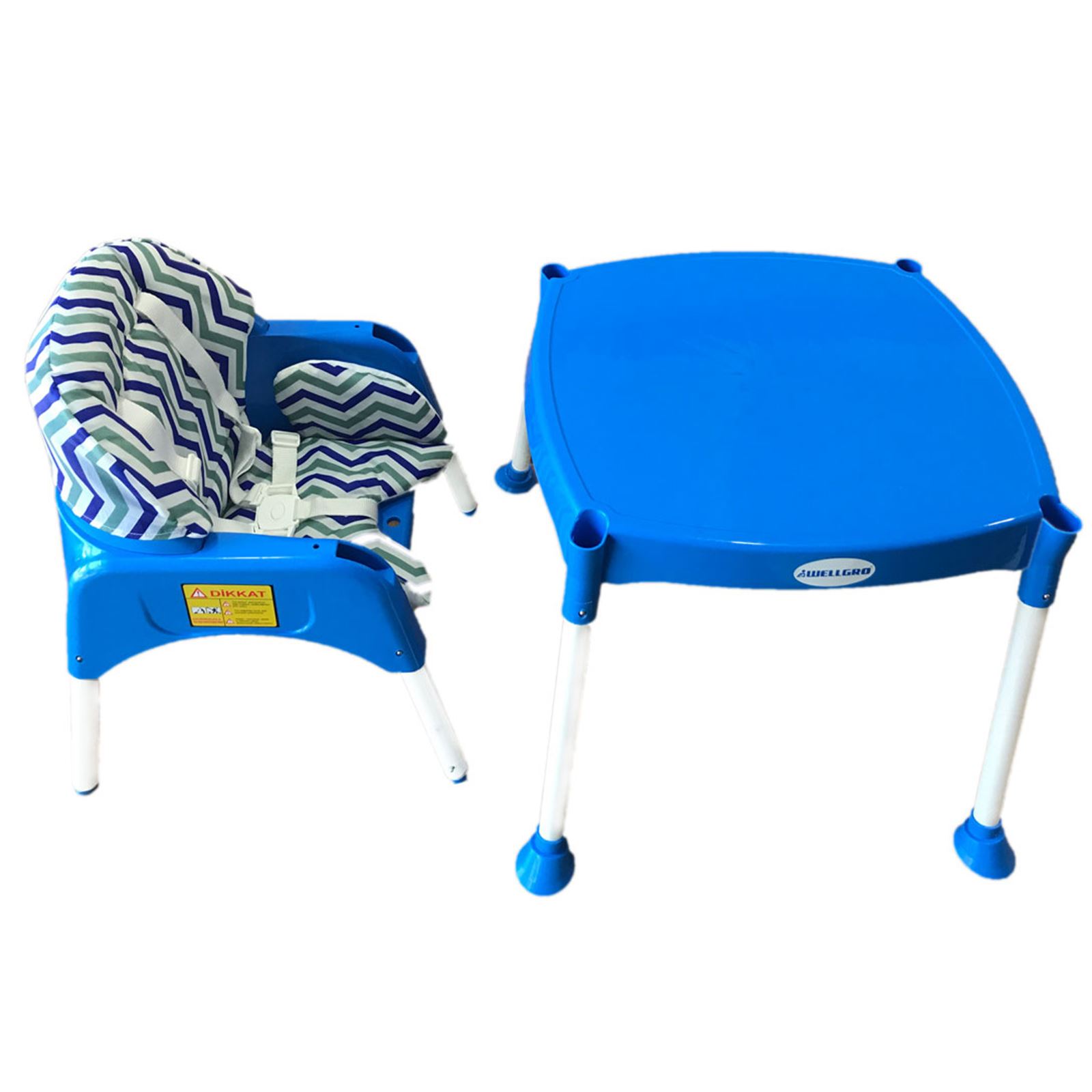 Wellgro Ergocha Mama Sandalyesi ve Çalışma Masası Pedli Mavi