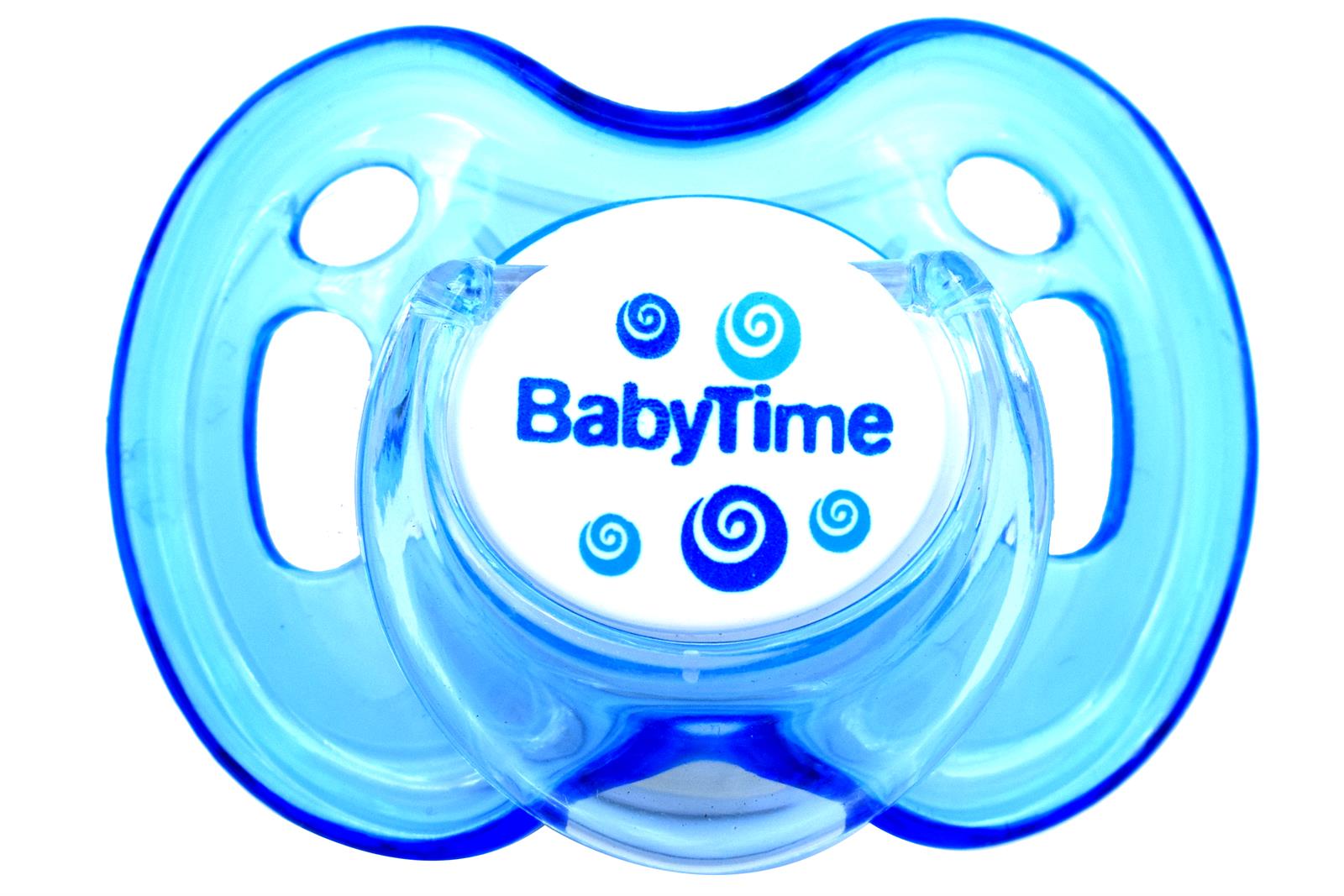 Baby Time Kiraz Uçlu Silikon Emzik 0-6 Ay Mavi