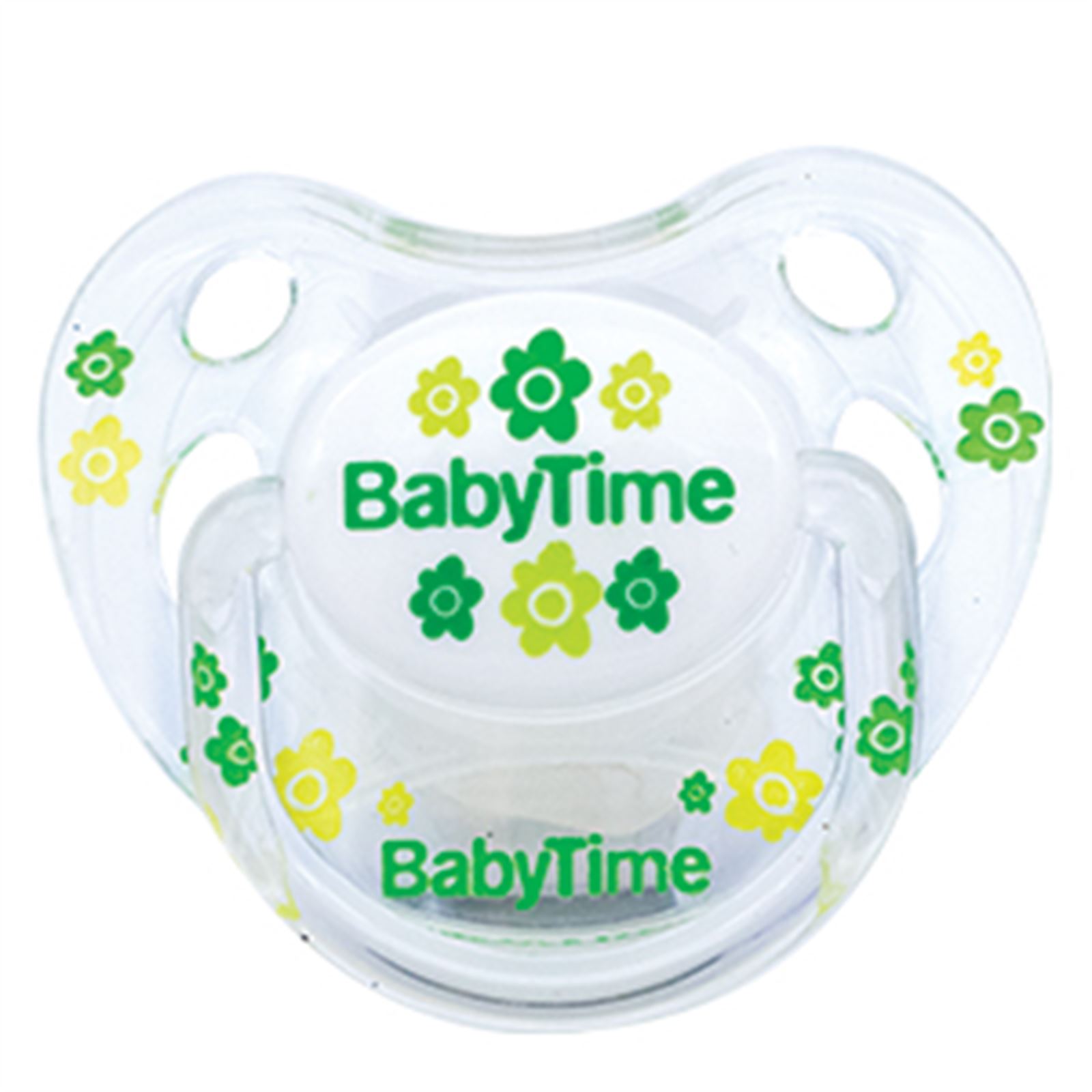 Baby Time Şeffaf Gövdeli Emzik 0-6 Ay Yeşil