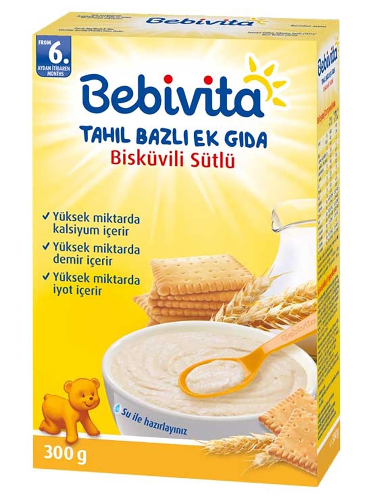 Bebivita Tahıl Bazlı Ek Gıda Bisküvili Sütlü 200g