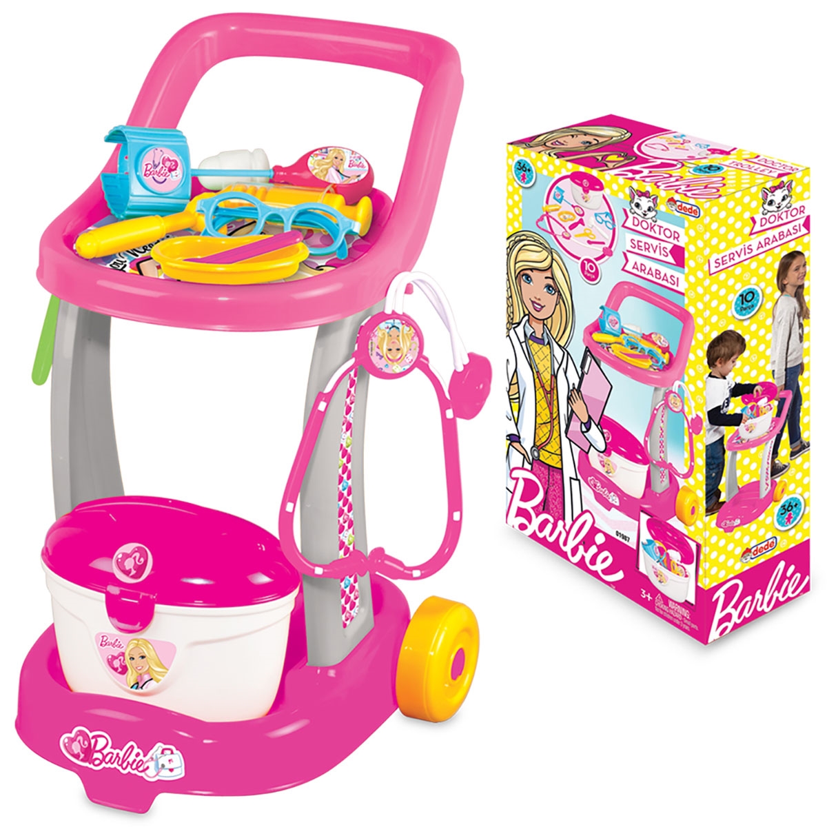 Barbie Doktor Servis Arabası 3 Yaş Ve Üzeri Fuşya