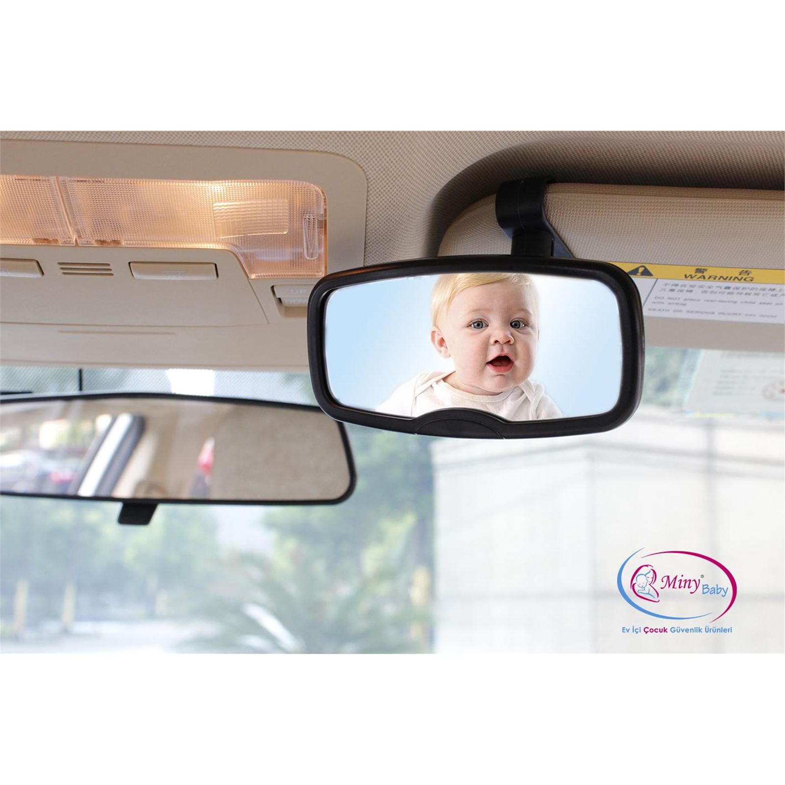 Miny Baby Vantuzlu-Klipsli Araç İçi Bebek Dikiz Aynası